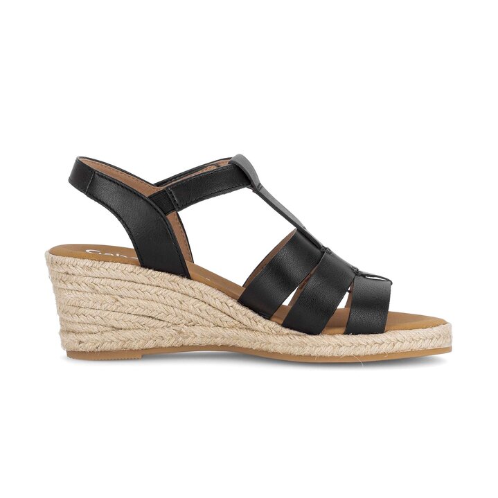 Sandalo con zeppa nero #1