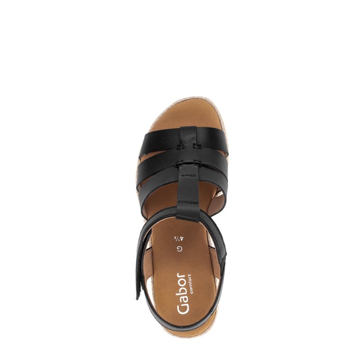 Sandalo con zeppa nero #5