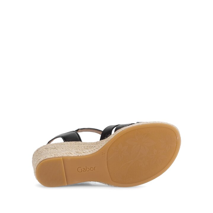 Sandalo con zeppa nero #4