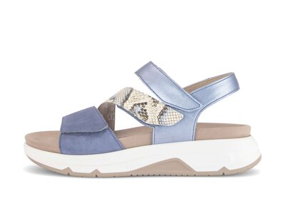 Sandale met plateauzool blauw