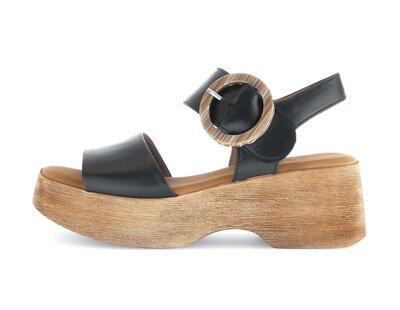 Sandale à plateforme noir