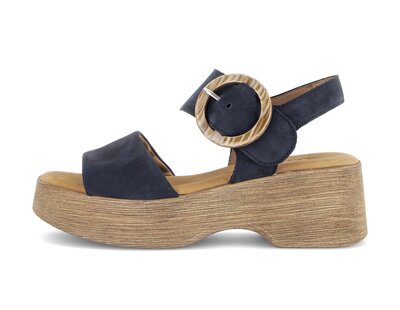 Sandale met plateauzool blauw