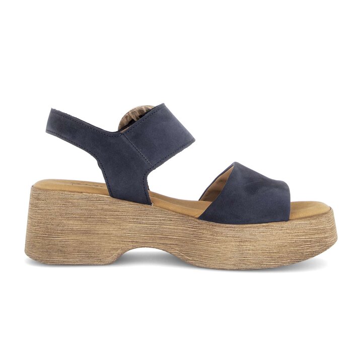 Sandale met plateauzool blauw #1