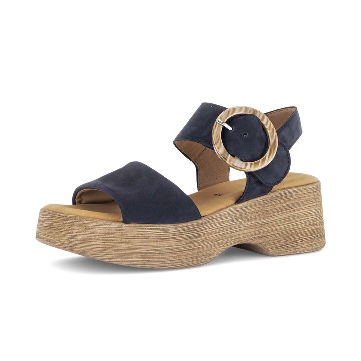 Sandale met plateauzool blauw #2