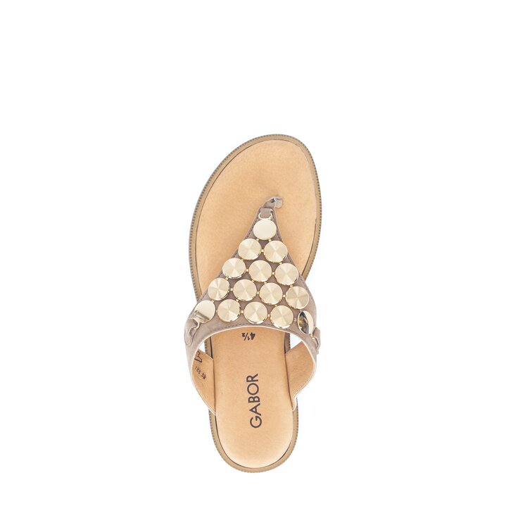 Tongs beige #5