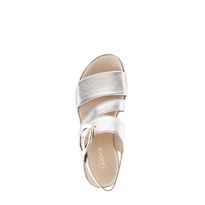 Sandalo con plateau oro #5