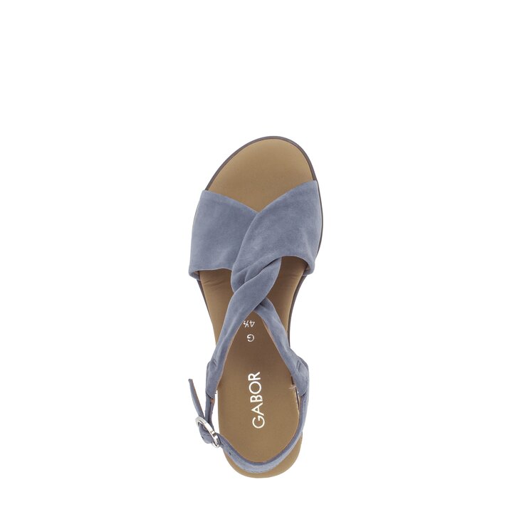 Sandaleno met sleehak blauw #5