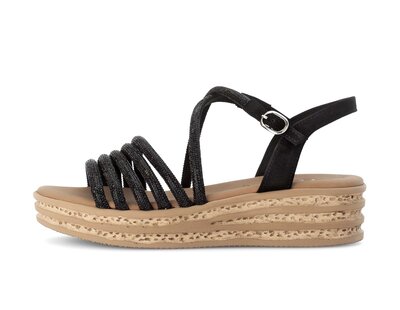 Plateau Sandale schwarz