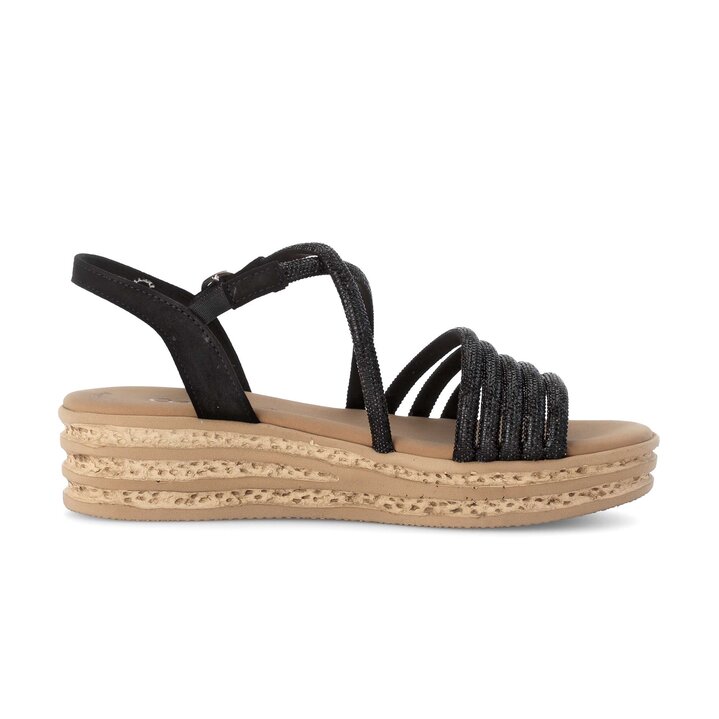 Sandale à plateforme noir #1