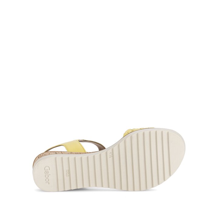 Sandalo con zeppa giallo #4