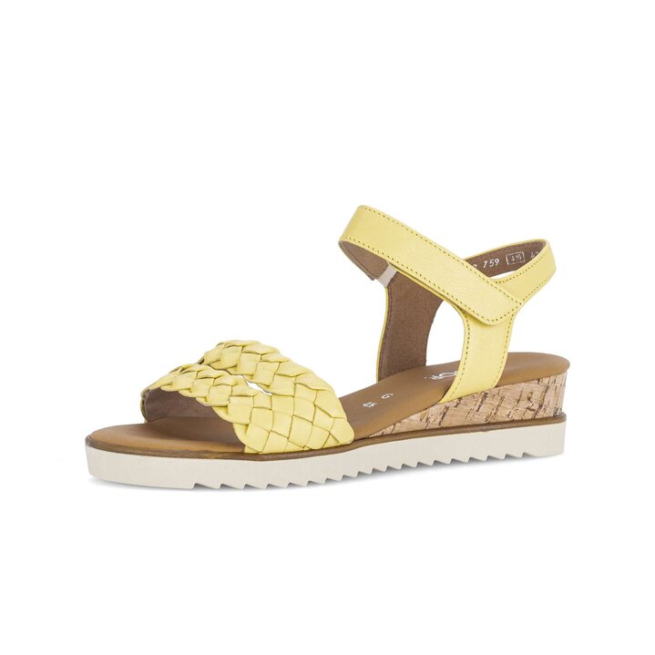 Sandalo con zeppa giallo #2