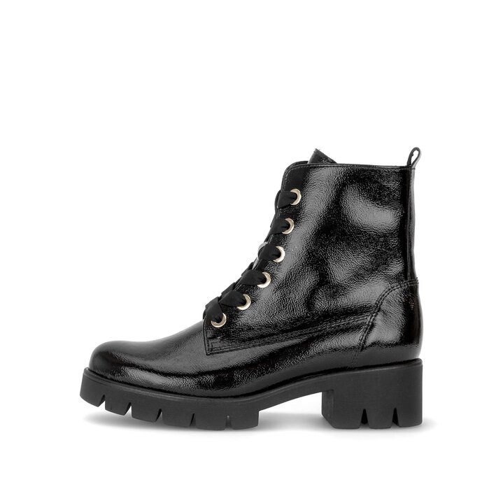 Schnürstiefelette schwarz #0