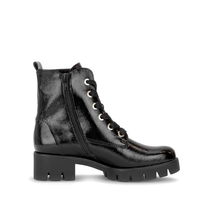 Schnürstiefelette schwarz #1