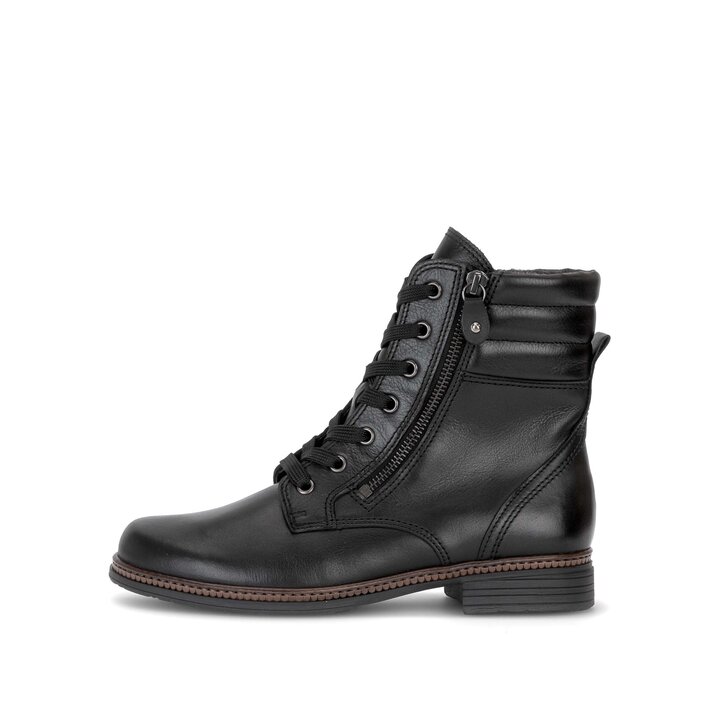 Schnürstiefelette schwarz #0