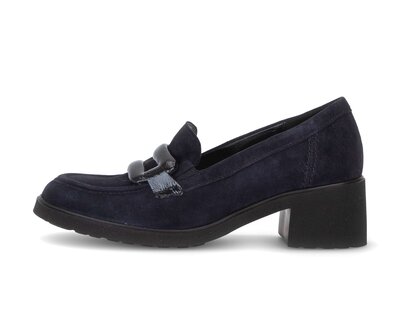 Hochfrontpumps blau