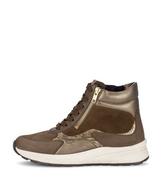 Hoge sneaker bruin