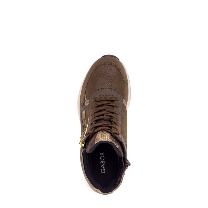 Hoge sneaker bruin #5