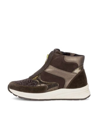 Hoge sneaker bruin