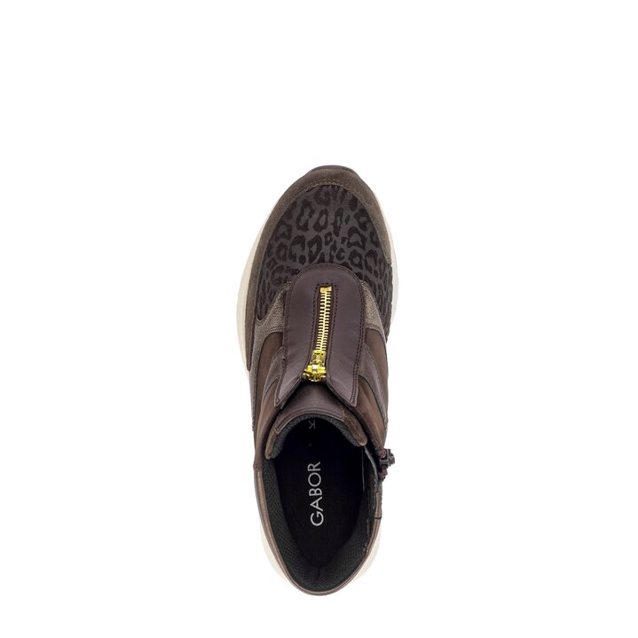 Hoge sneaker bruin #5