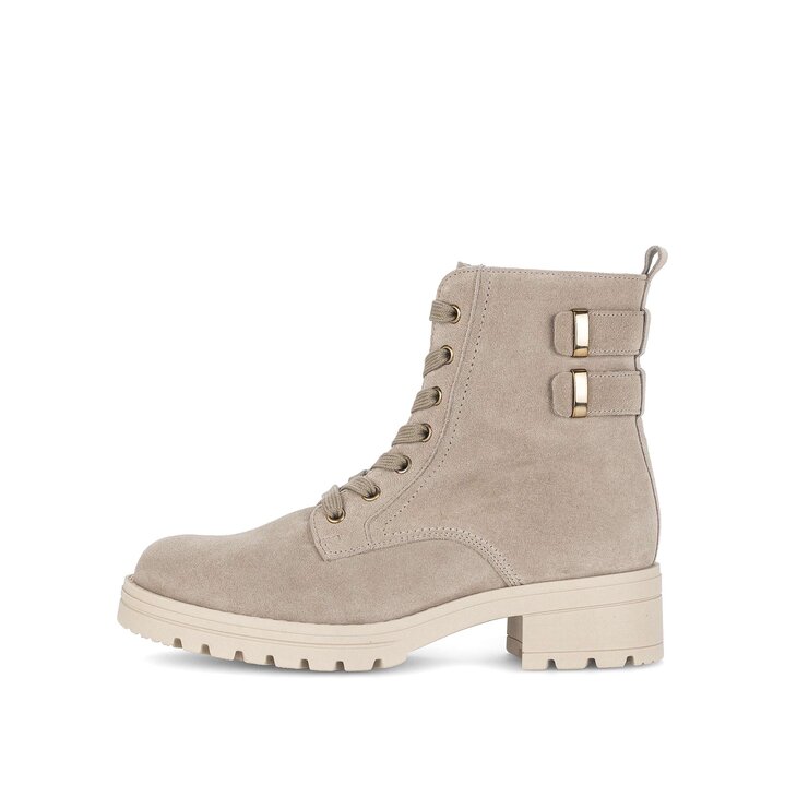 Enkellaarsjes met veter beige #0