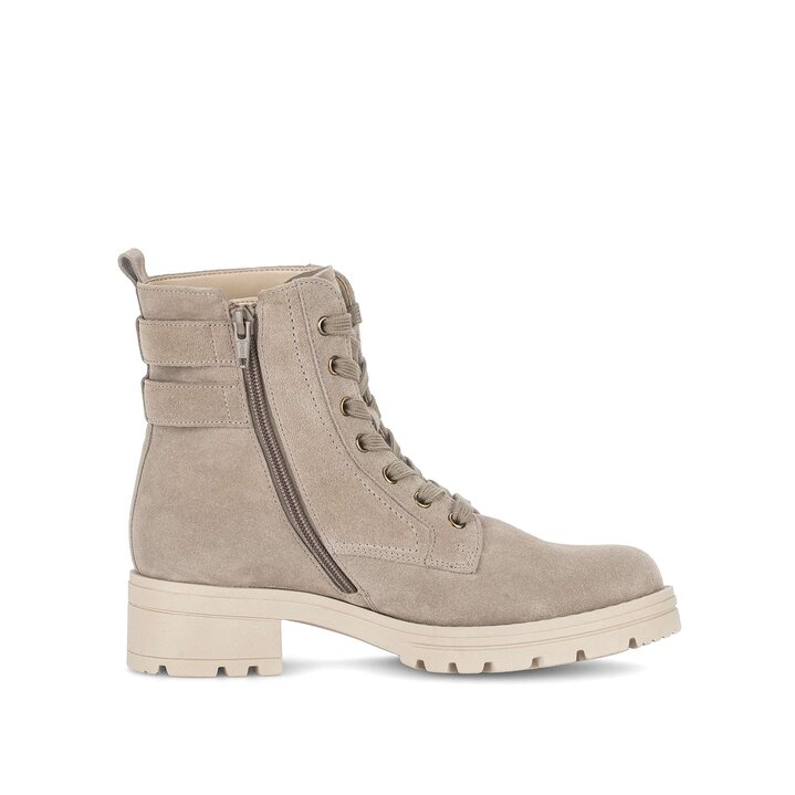 Enkellaarsjes met veter beige #1