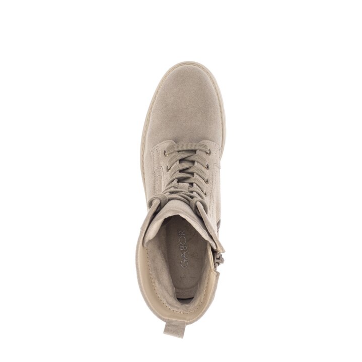 Enkellaarsjes met veter beige #5
