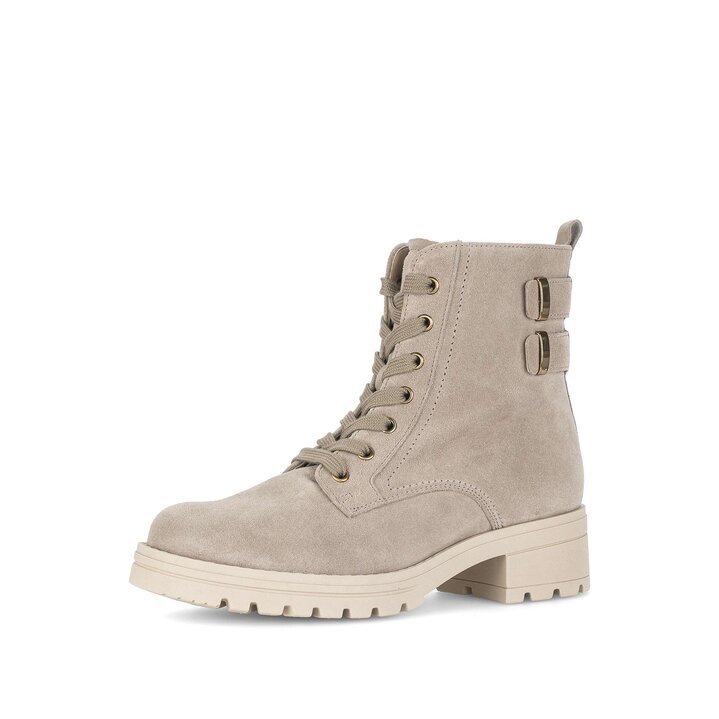 Enkellaarsjes met veter beige #2