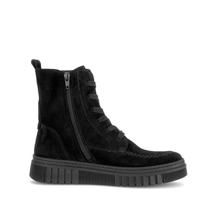 Schnürstiefelette schwarz #1