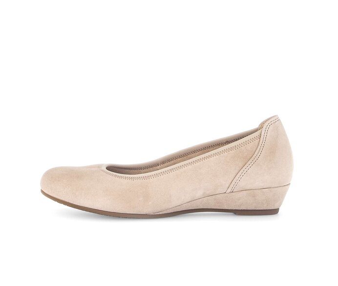 Escarpin compensé beige clearance