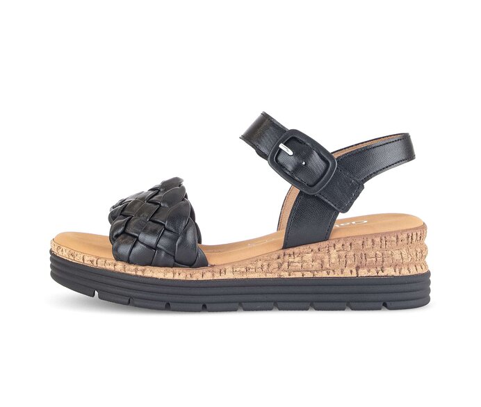 Keilsandalette schwarz #0