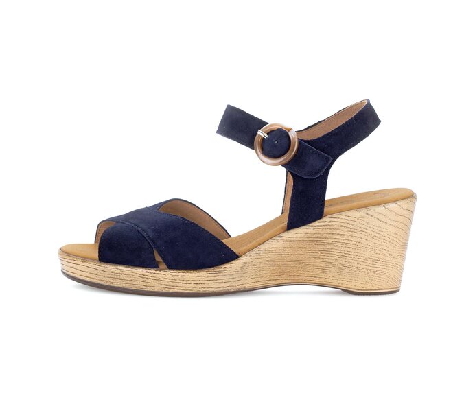 Sandales compensées bleu #0