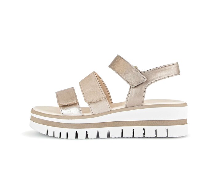 Sandale met plateauzool beige #0