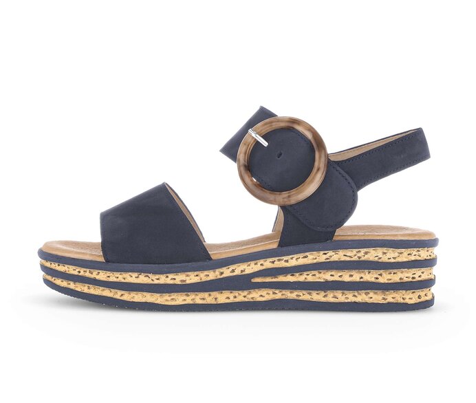Sandale met plateauzool blauw #0