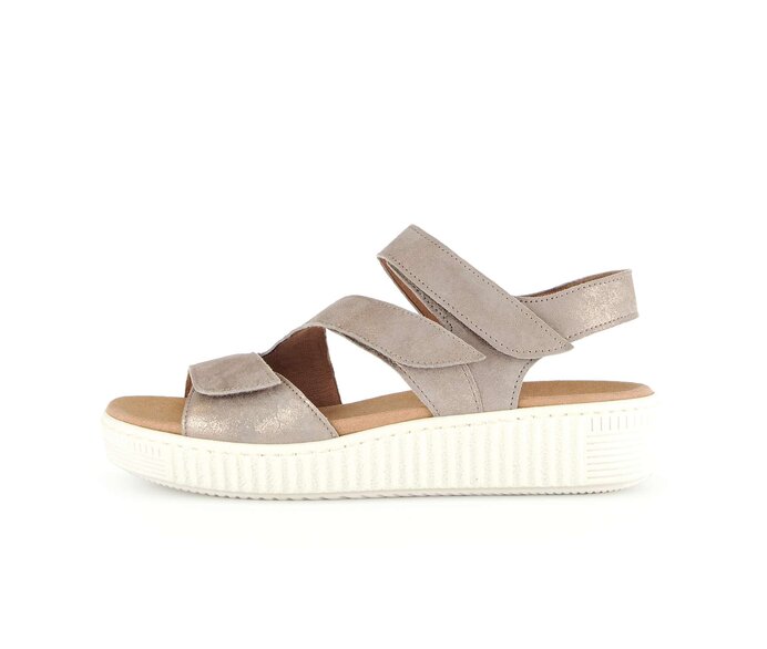 Sandale met plateauzool beige #0
