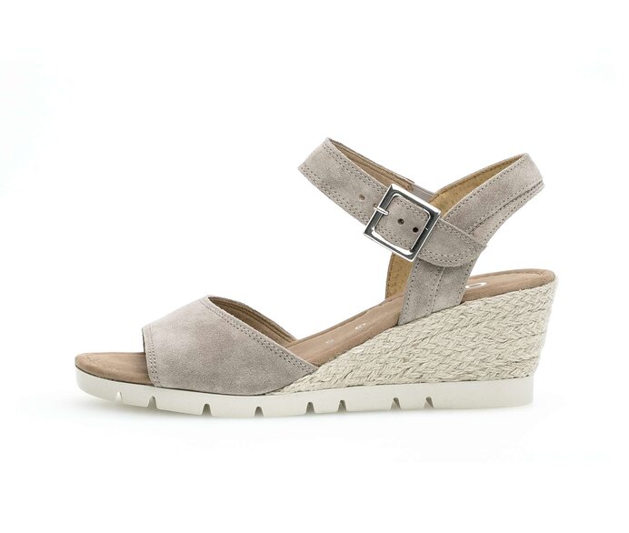 Sandales compensées beige #0