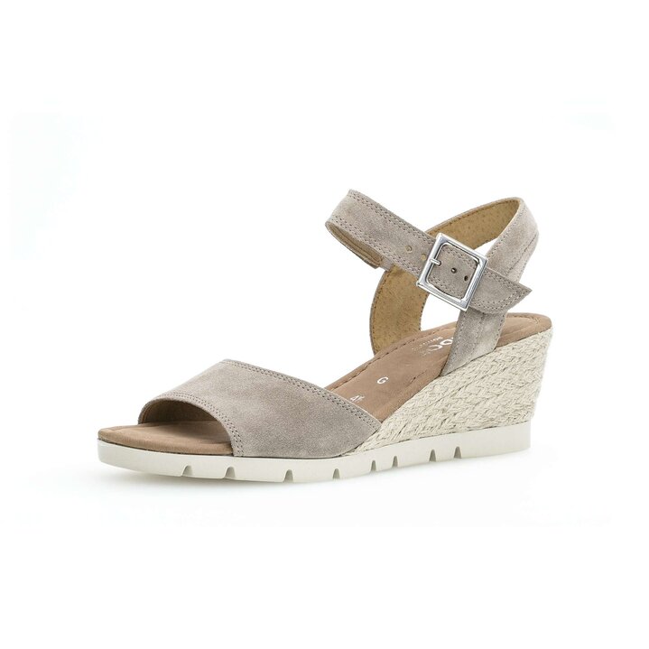 Sandales compensées beige #2