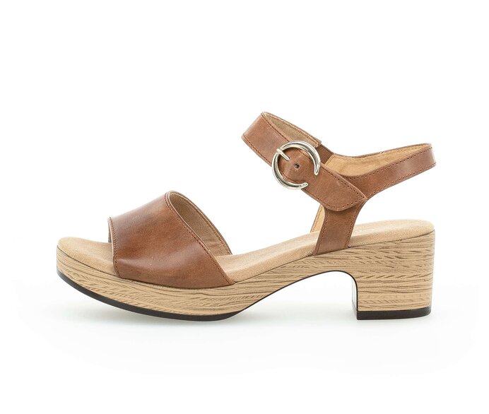 Sandalo con plateau marrone #0