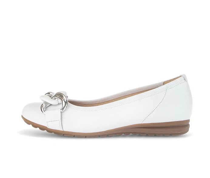 Ballerine sportive 62.625.50 Cuir lisse blanc Gabor