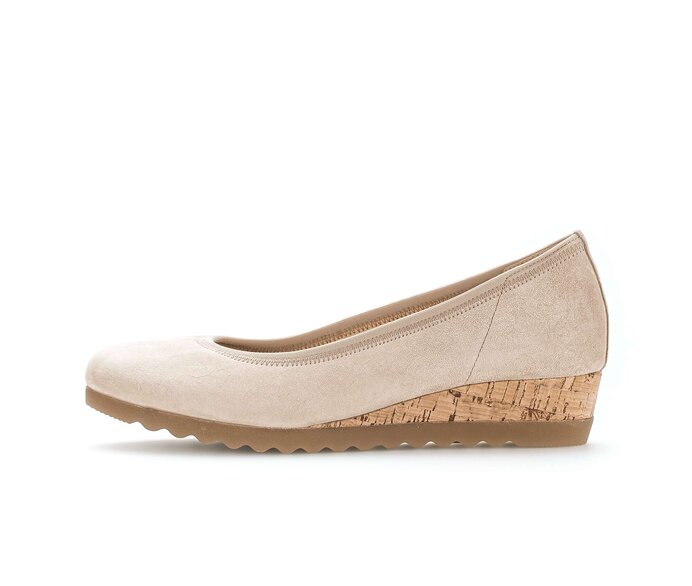 Escarpin compensé beige best sale