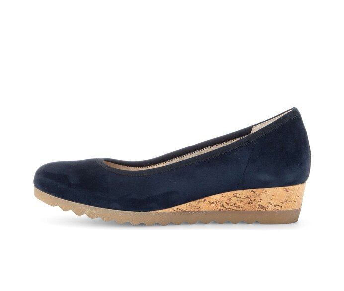 Pump met sleehak blauw #0
