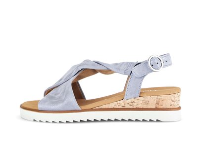 Sandalo con plateau blu