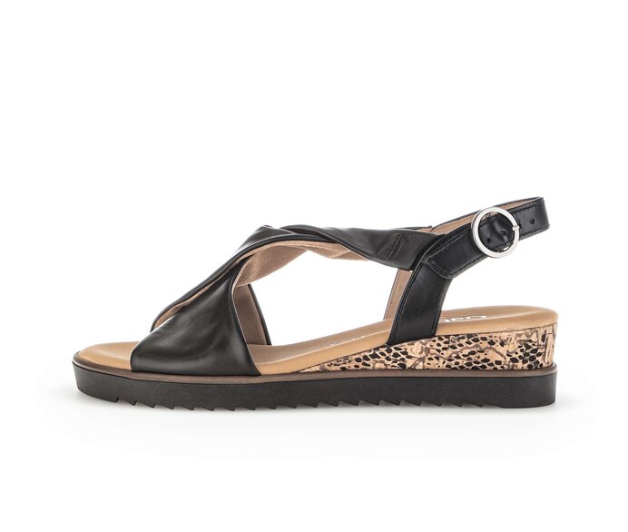 Sandale compensee cuir outlet