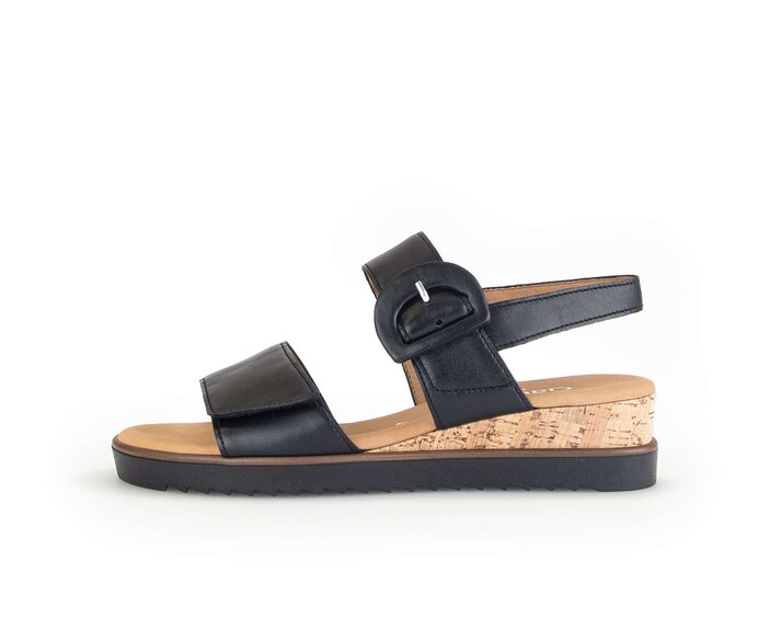 Sandaleno met sleehak zwart #0