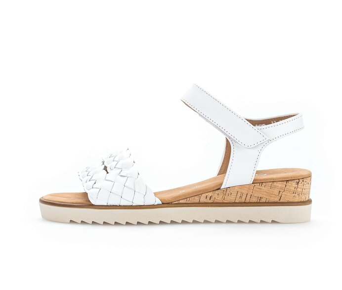Sandaleno met sleehak wit #0
