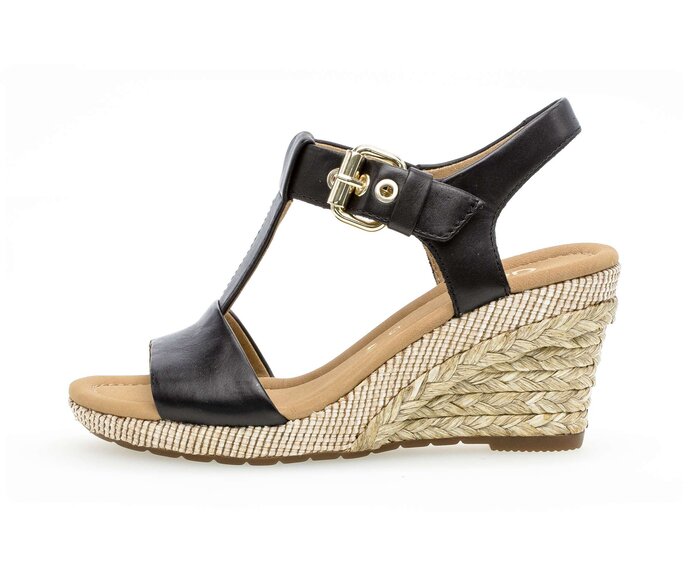 Sandaleno met sleehak zwart #0