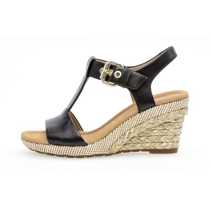 Sandalo con zeppa nero #0