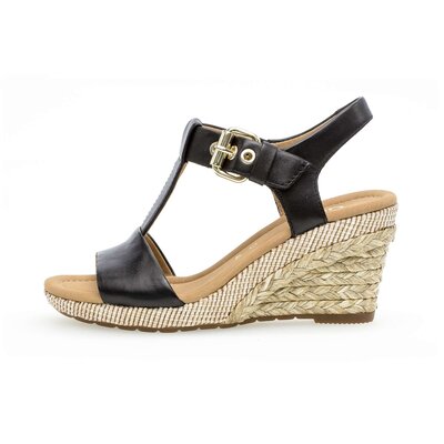 Sandales compensées noir