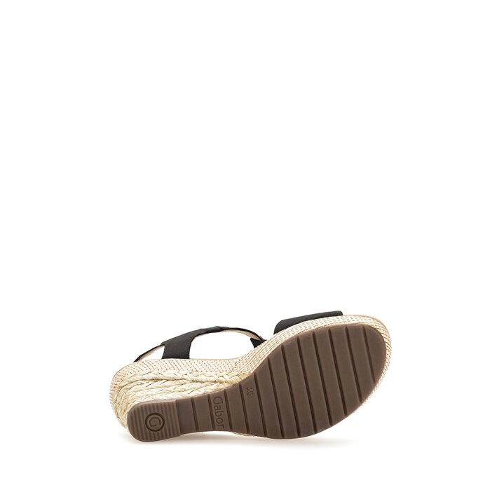 Sandalo con zeppa nero #4