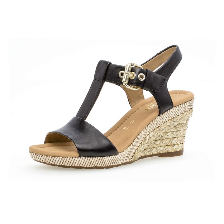 Sandalo con zeppa nero #2