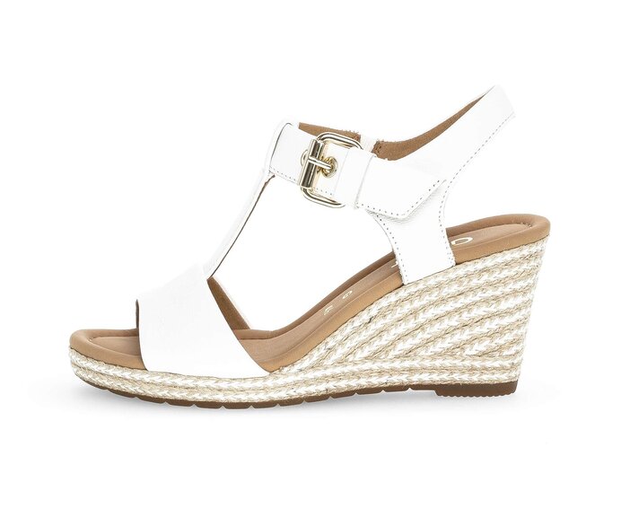 Sandaleno met sleehak wit #0